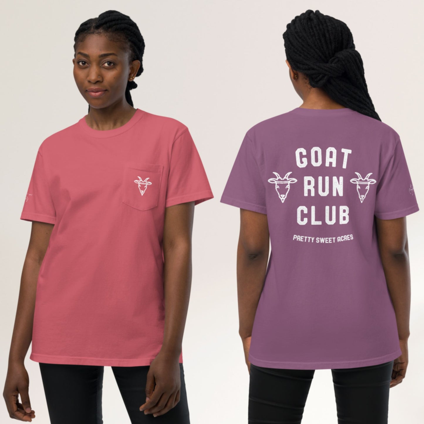 Goat Run Club™ Unisex Garment-Dyed Pocket T-Shirt