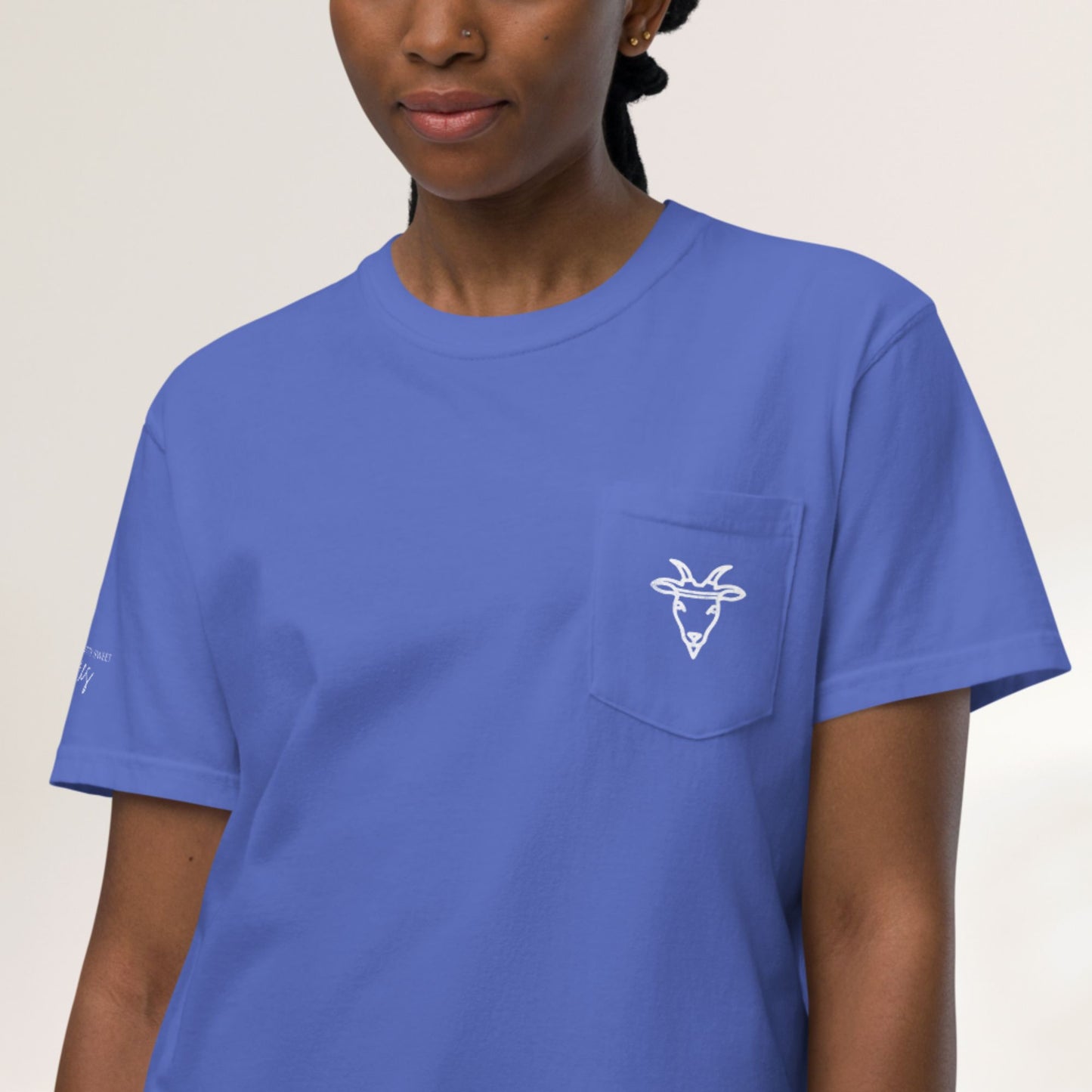 Goat Run Club™ Unisex Garment-Dyed Pocket T-Shirt