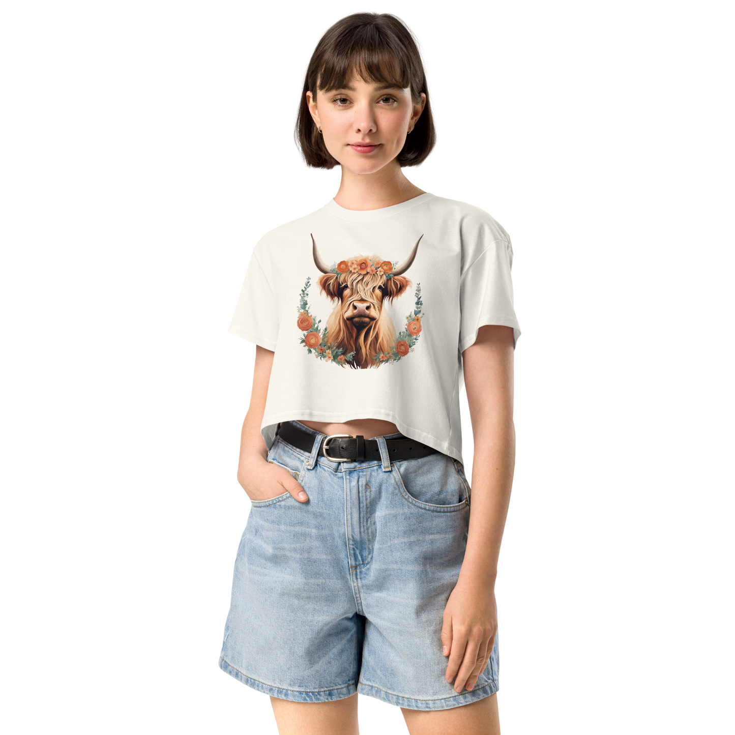 Women’s Highland Cow Crop Top