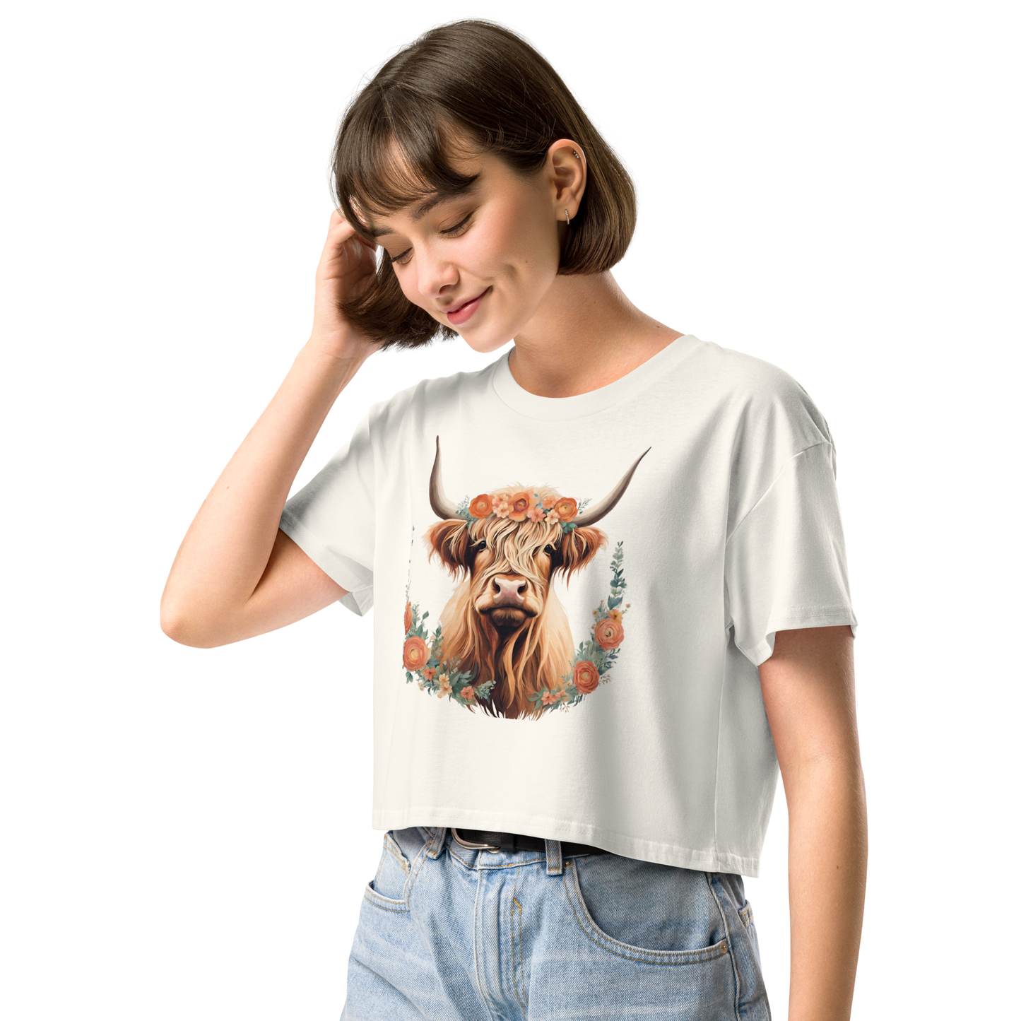 Women’s Highland Cow Crop Top