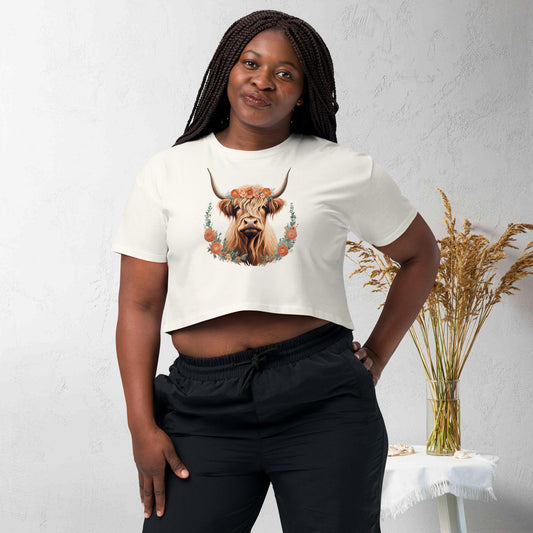 Women’s Highland Cow Crop Top